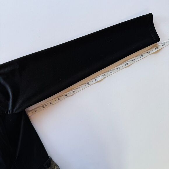 Ashley Park x RTR Encore Velvet Puff Sleeve Sweetheart Black & Gold Mini Dress 8 - Picture 16 of 16